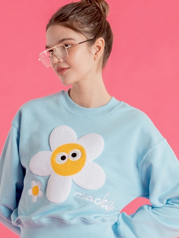 데이지 스웻셔츠 스카이블루