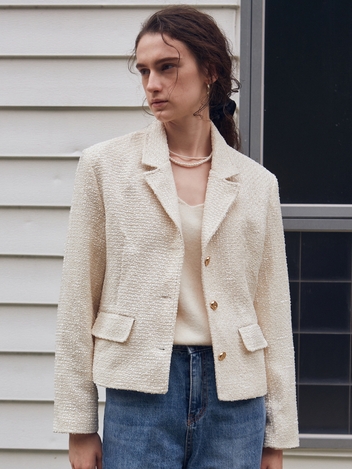 FORMAL TWEED JACKET_CREAM