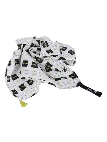 P_LABEL 체커보드 스카프 MX3SF066_WHT