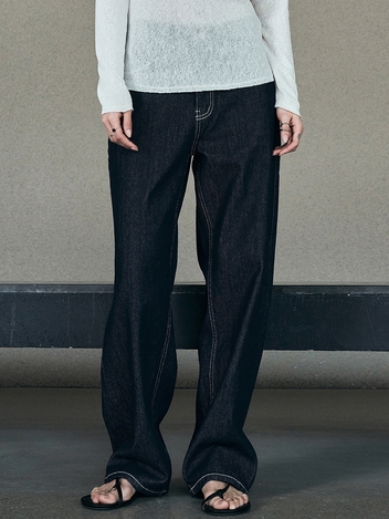 Stitch Wide Fit Denim Pants