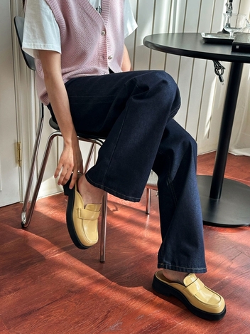 [단독] IS_221381 Platform Bloafer_5cm (Butter)