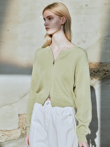 [HUNCH] [원지안 착용]Round neck reversible knit cardigan (2color)