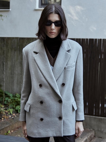 [HUNCH] DOUBLE BREAST WOOL JACKET