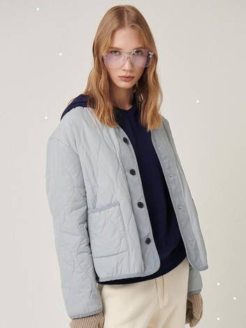[HUNCH] REVERSABLE CORDUROY PIPING PADDING JUMPER