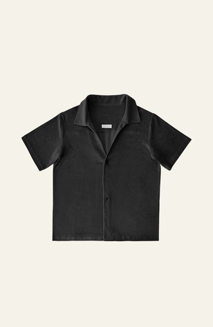 C ¹Terry Loungewear Top -Black