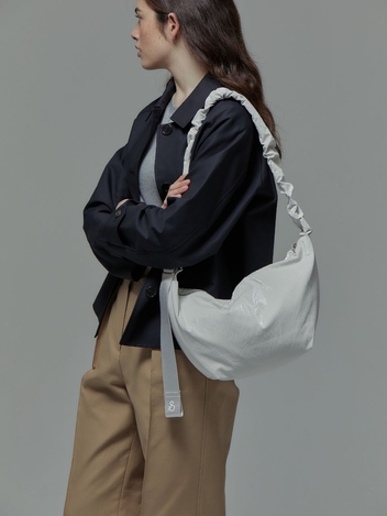 Daily Shirring Bag M Sleek White