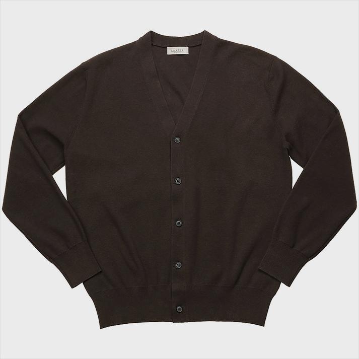 Essential Half Milano Cardigan (Brown)