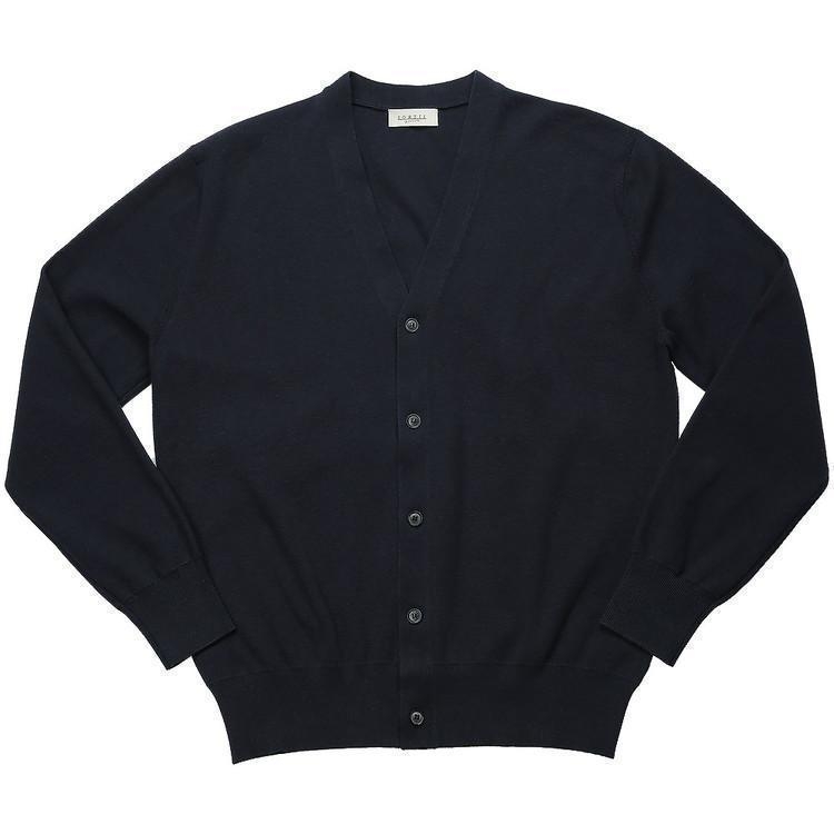 Essential Half Milano Cardigan (Navy)