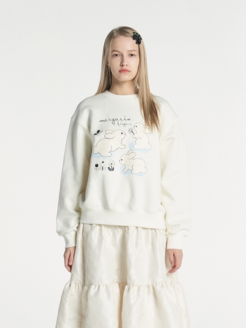 BUNNIES SWEAT SHIRT (CREAM)