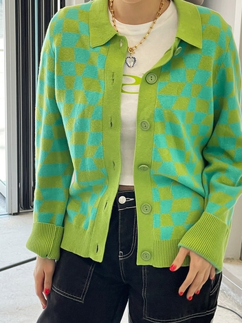 RANDA KNIT CARDIGAN - KIWI