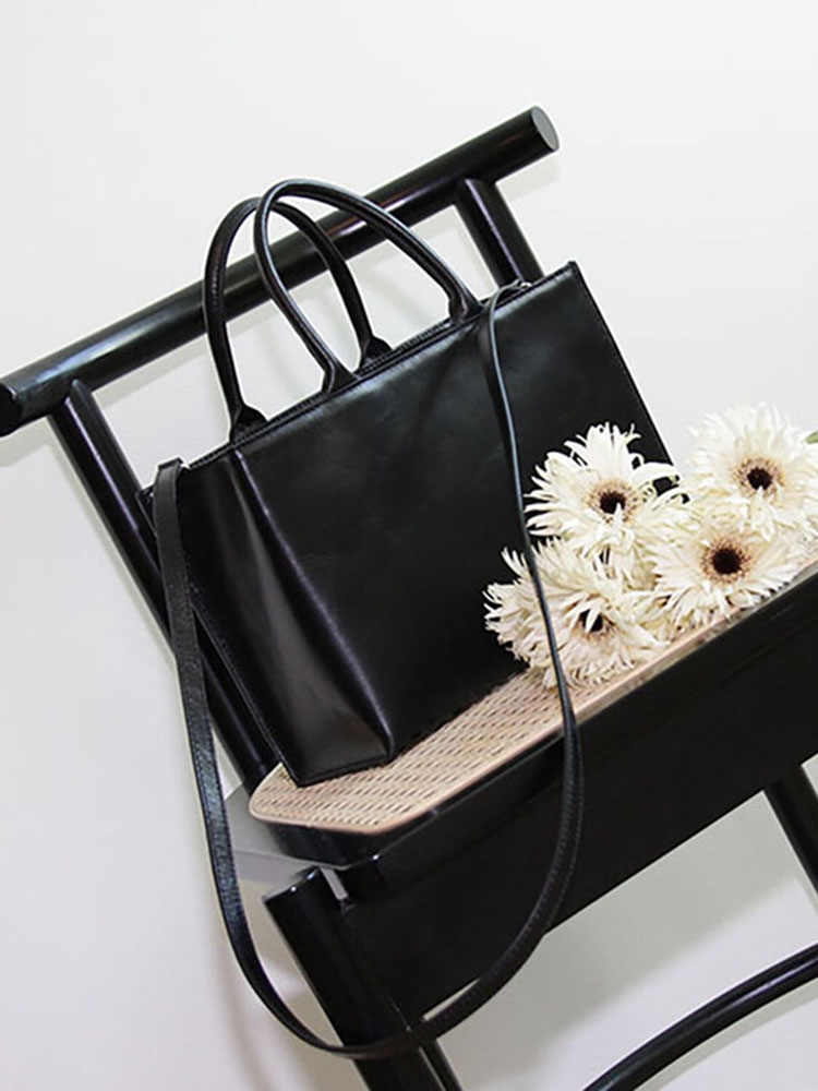 Morandi small tote-Deep black 모란디 스몰토트 딥블랙