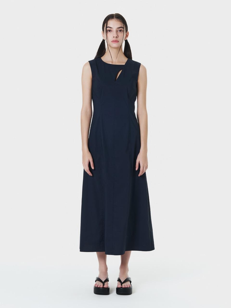 CUTOUT MAXI LINE DRESS NAVY MBCSOP003NV