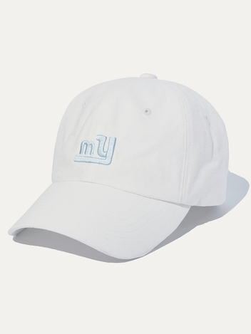 MY 로고 자수 볼캡_화이트