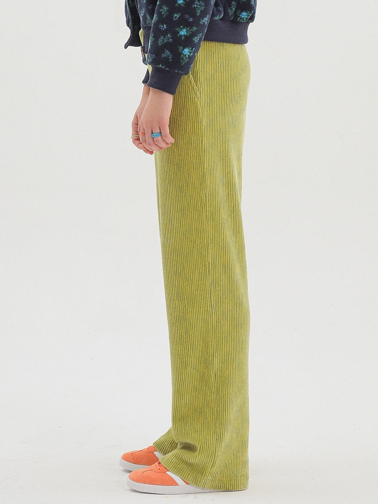 Two Tone Velour Pants_LIGHT GREEN