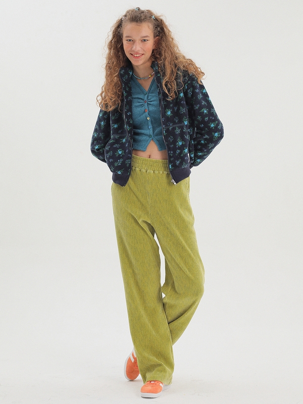 Two Tone Velour Pants_LIGHT GREEN