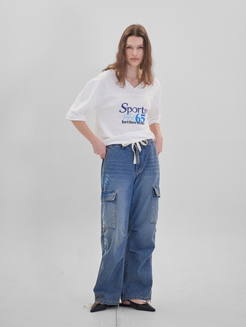 (hether denim) 012 cargo jean