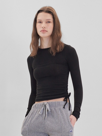 slim strap t-shirts (black)