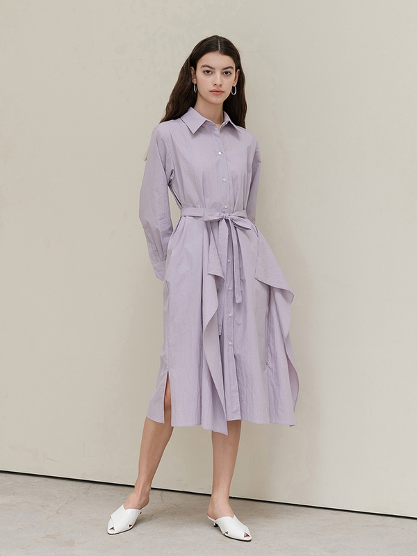 Pastel Lavender Shirtdress