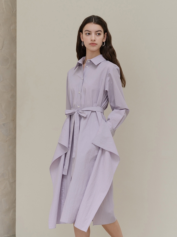 Pastel Lavender Shirtdress