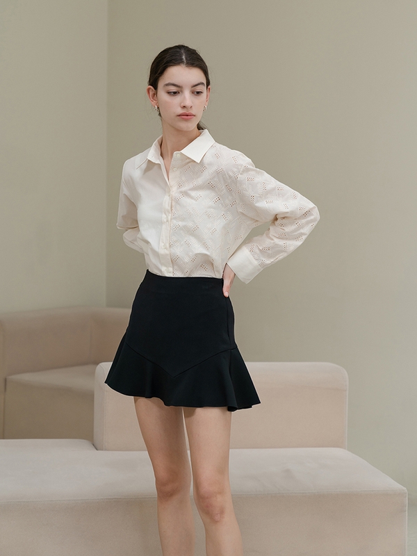 Ivory Half Lace Shirt