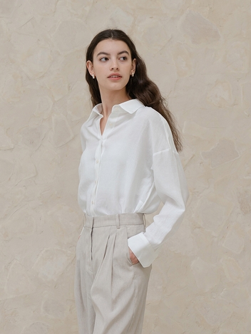 Natural White Linen Shirt