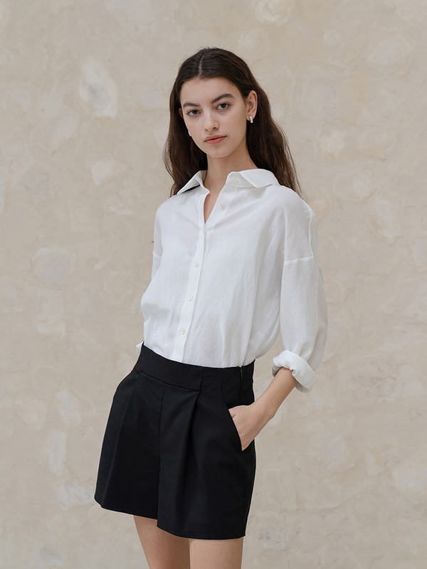 Natural White Linen Shirt