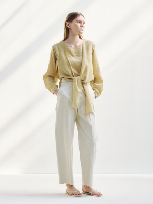 Cotton volume pants (cream)