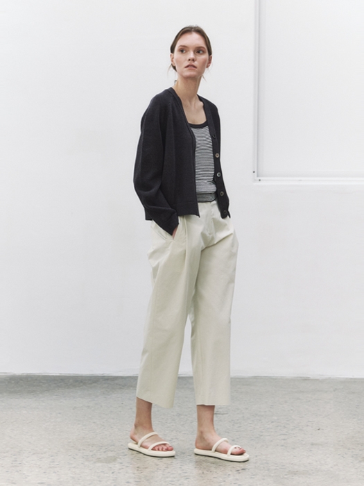 Cotton round pants (ivory)