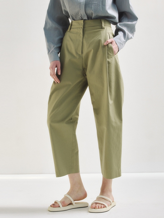 Cotton round pants (khaki)