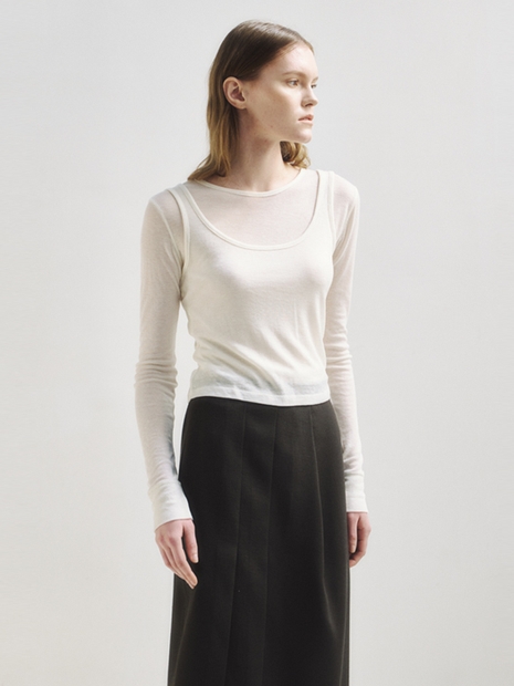 Layered top (ivory)