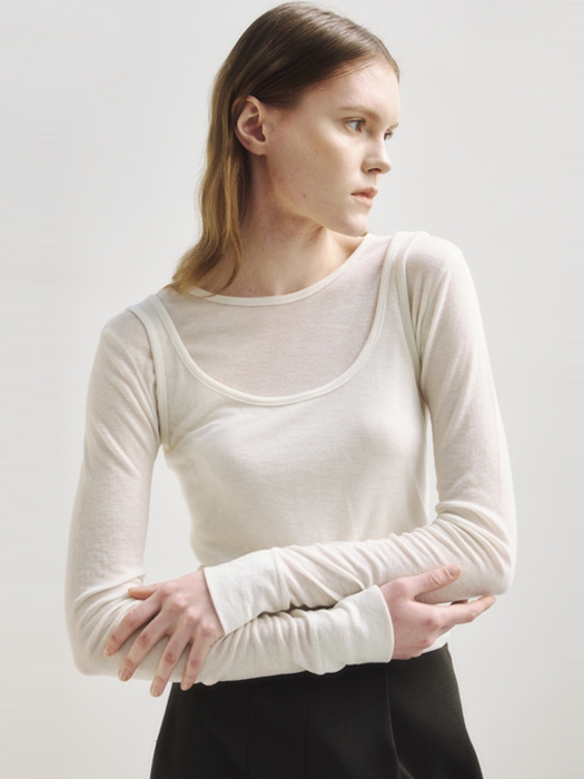 Layered top (ivory)