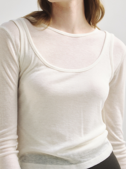 Layered top (ivory)