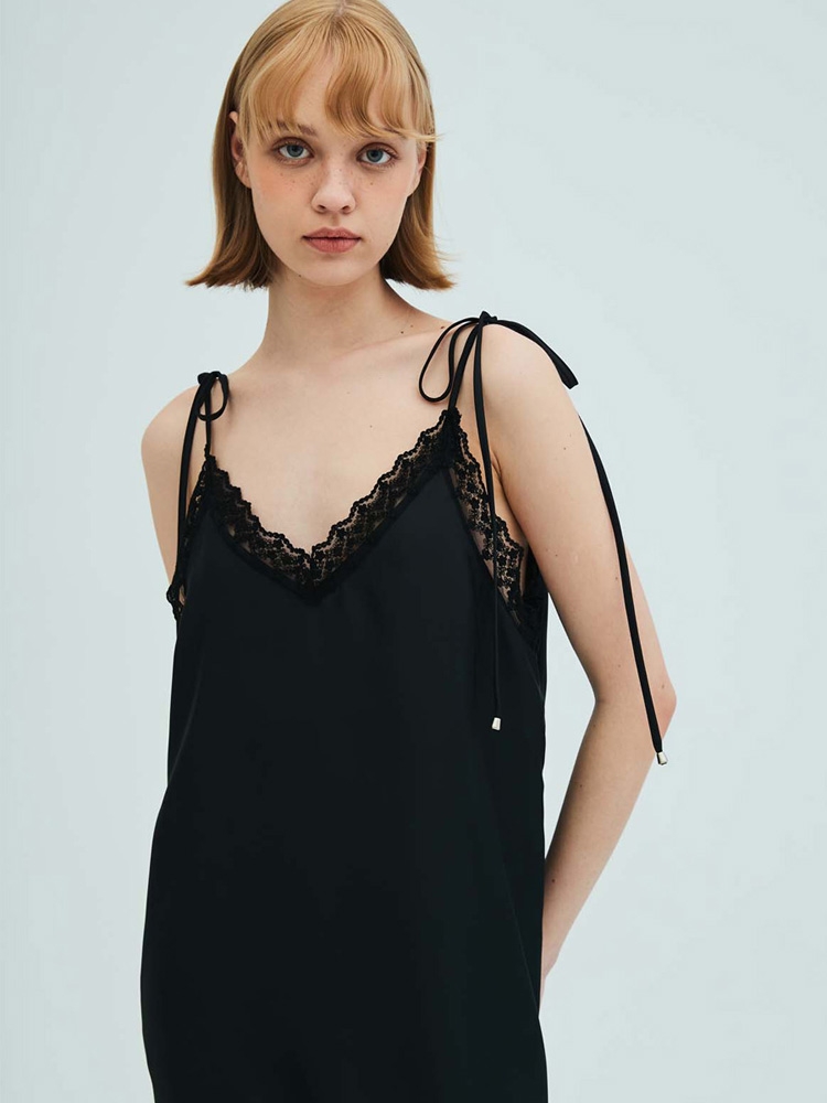 Lace bustier dress_black