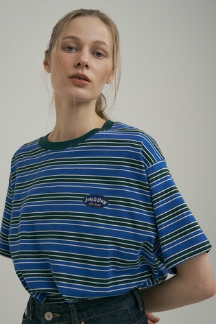 Stripe Short Sleeve Tee : Blue Stripe