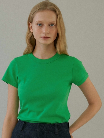 organic cotton rib t-shirt (4colors)