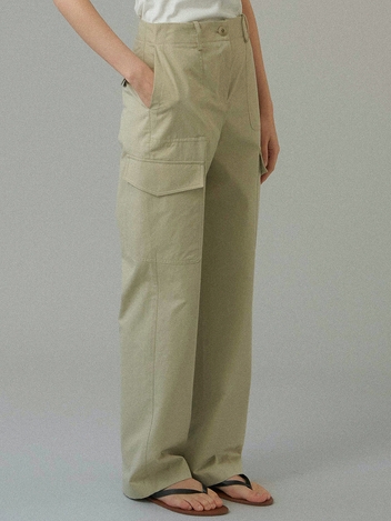 cotton cargo pants (light khaki)