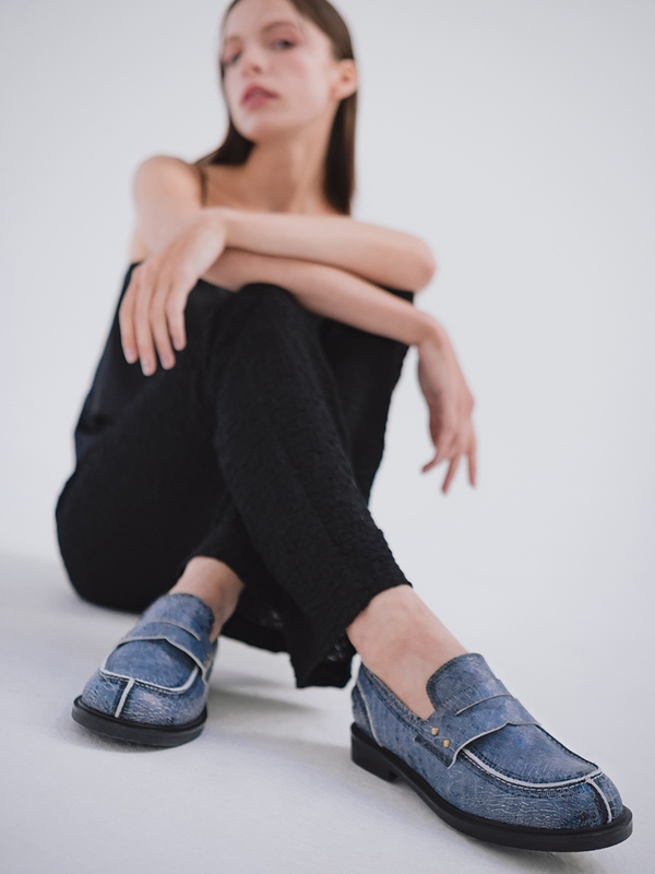 Vintage loafers - Ash Blue / Midnight Blue