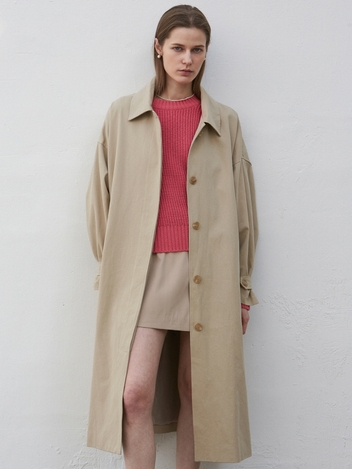 HOODIE OVERSIZED TRENCH COAT_BEIGE