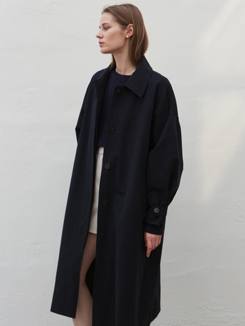HOODIE OVERSIZED TRENCH COAT_NAVY