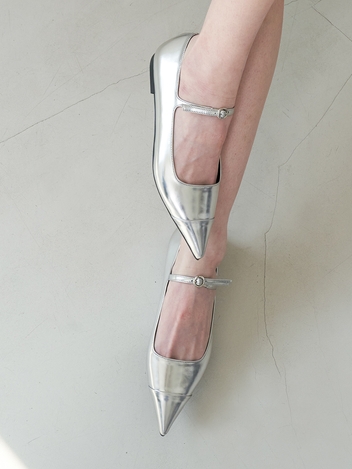 Lucy Mary Jane Flats Silver