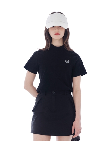 [CELLTY] PLAIN SYMBOL HALF SLEEVE-BK