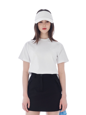 [CELLTY] DYNAMIC LETTERING HALF SLEEVE-WH