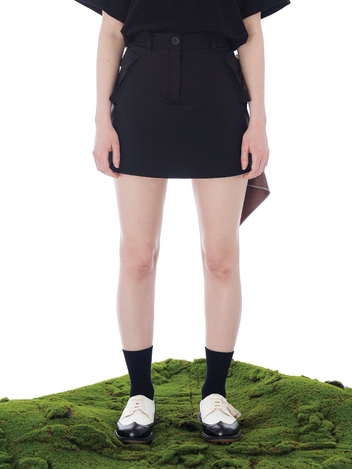 [CELLTY] ELASTIC OUTPOCKET BANIDNG SKIRT-BK