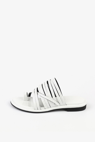STRAP STITCH SANDAL 2cm_WHITE