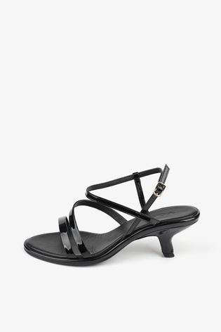 PATENT STRAP SANDAL 6cm_BLACK