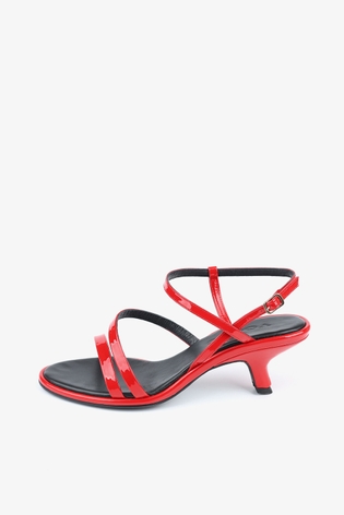 PATENT STRAP SANDAL 6cm_RED