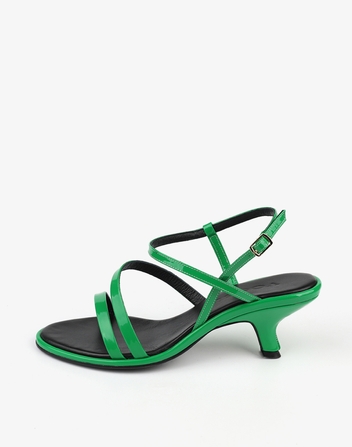 PATENT STRAP SANDAL 6cm_GREEN