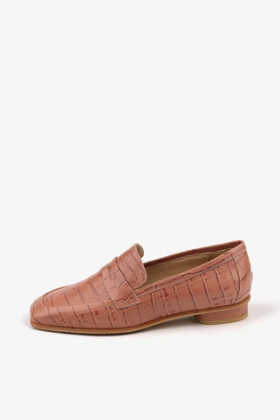 CROCODILE PATTERN LOAFER 2cm_BROWN