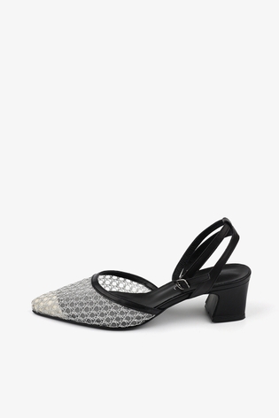 MESH ANKLE STRAP SHOES 5cm_SILVER-MESH
