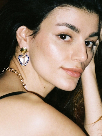 ANTIQUE SUN STUD EARRINGS